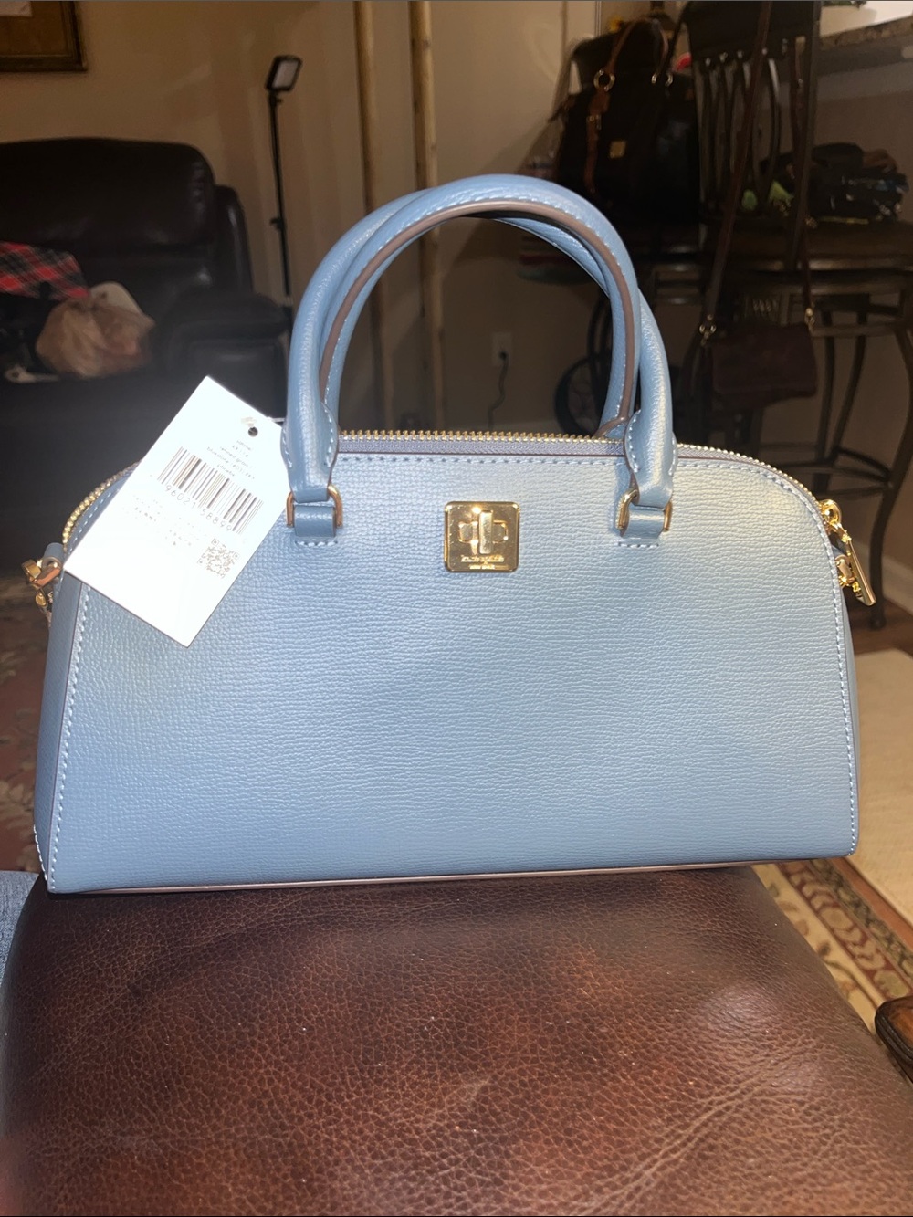 NWT Kate Spade Phoebe Bluestone Refined Grain Leather Handbag